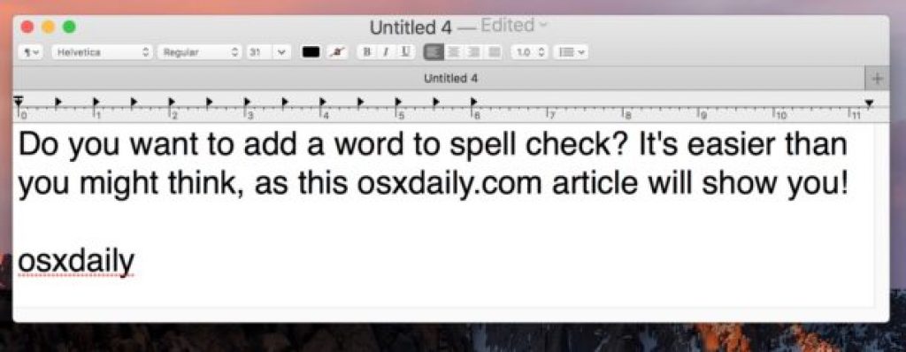 mac text code for spelling check